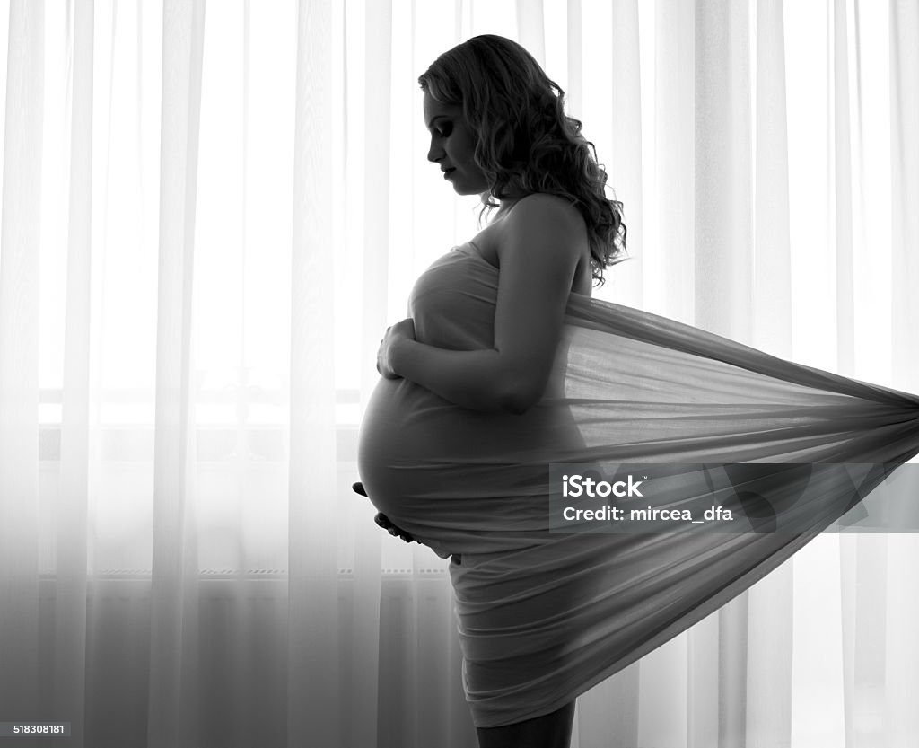 Black And White Pregnant Woman Stock Photo Download Image Now