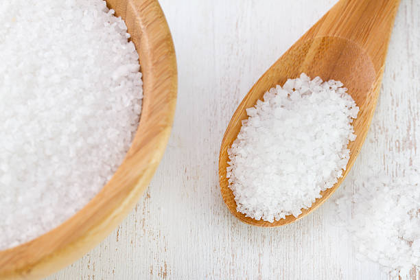 istock salt in wooden spoon with bowl 518308473