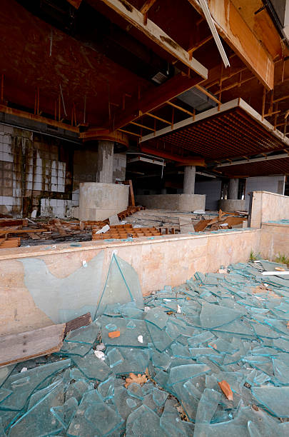 istock destruction of an abandoned comercial building 518309316