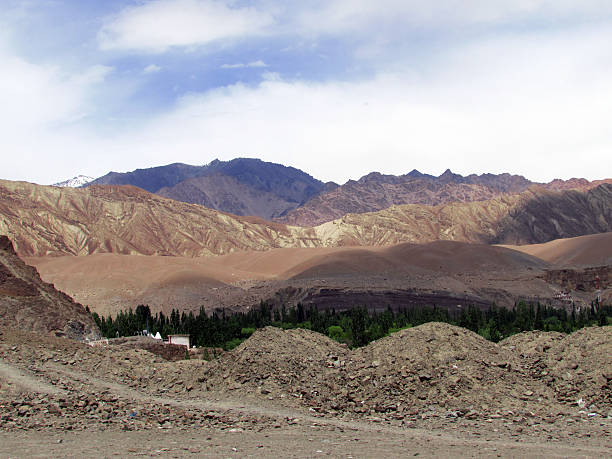 Sandhills of Ladakh Sandhills of Ladakh moonland stock pictures, royalty-free photos & images
