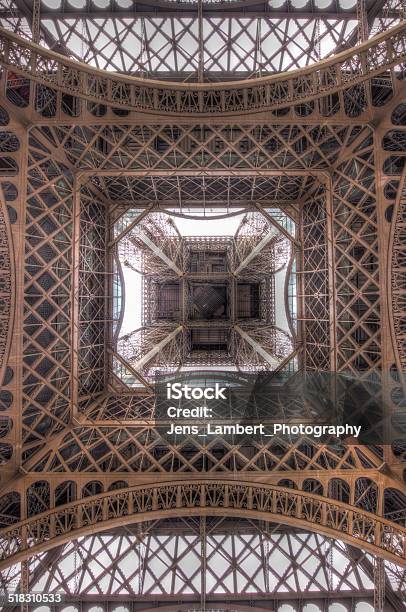 Straight Up Stock Photo - Download Image Now - Eiffel Tower - Paris, Directly Below, Below