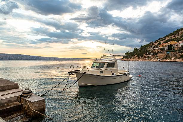 Beautiful landscape with boats and sea