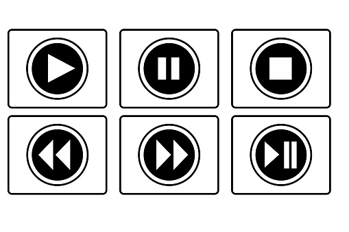 Play, pause, stop and other button