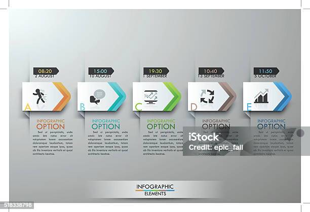 Modern Infographics Options Banner Stock Illustration - Download Image Now - Abstract, Brochure, Business