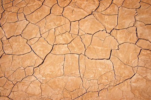 Tierra seca cracked clay desert textura de fondo, photo
