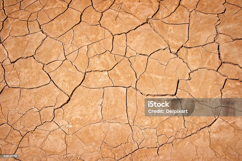 Dry cracked earth background, clay desert texture Dirt Stock Photo