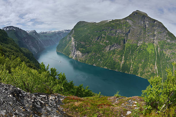 istock view of the bay Geirangerfjord 518346888