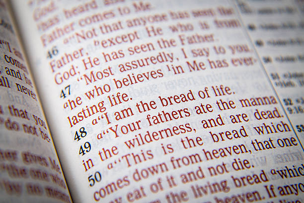 istock Bible text - I am the bread of life 518347724