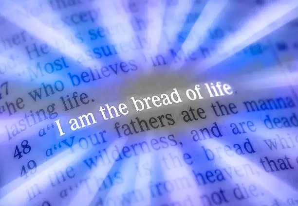 Photo of Bible text - I am the bread of life