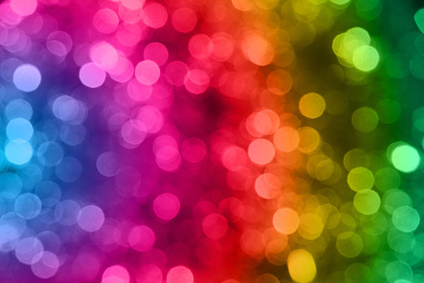blur rainbow light from the christmas night is beautiful background; abstract bokeh colorful concept for background