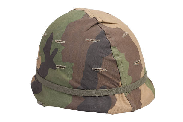 istock US Army helmet with woodland pattern camouflage cover 518351773