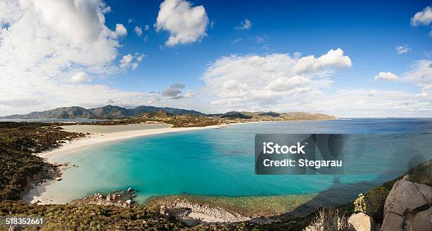 Seascape Panorama Stock Photo - Download Image Now - Salt Flat, Island, Sardinia