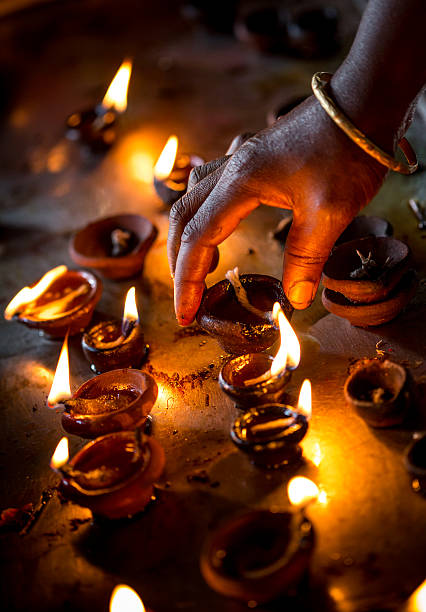 istock Burning candles in the Indian temple. 518353573