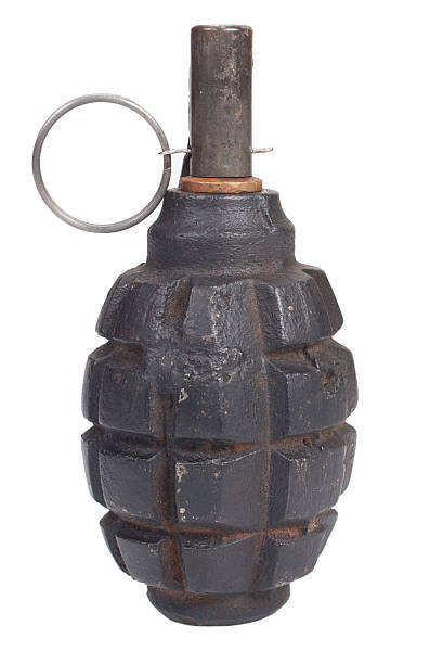 istock WW2 hand grenade isolated on a white background 518353575