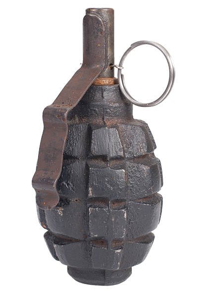 istock WW2 hand grenade isolated on a white background 518353599
