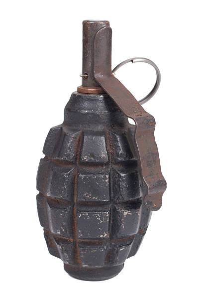 istock WW2 hand grenade isolated on a white background 518353661