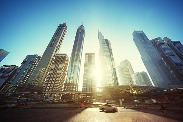 scheich zayed road – vereinigte arabische emirate - sheik zayed road fotos stock-fotos und bilder