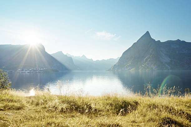 istock sunset in Lofoten islands, Norway 518355604