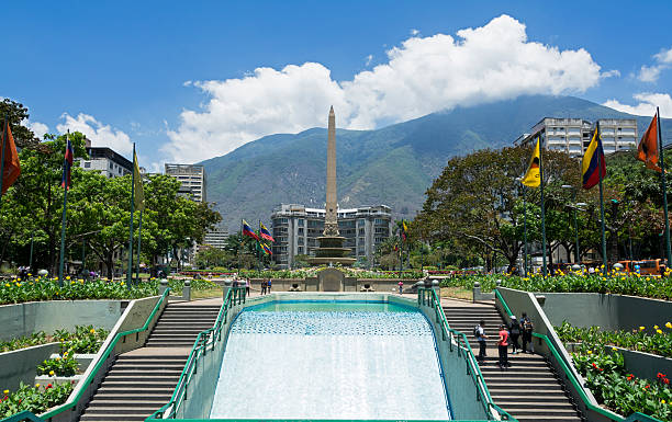 France Square Caracas, Venezuela - March 25, 2016: Plaza Francia (France Square), also known as "Plaza Altamira", is a public space located in Altamira, east Caracas. It was built at the beginning of the decade 1940s and opened in August 11, 1945 with the original name of "Plaza Altamira", later its name changed due to an agreement between the cities of Caracas and Paris to have a Venezuela Square in Paris and a France Square in Caracas. This square was designed by town planner Luis Roche within the project of "Altamira neighborhood", a wealthy district of Chacao municipality in Miranda States. caracas stock pictures, royalty-free photos & images