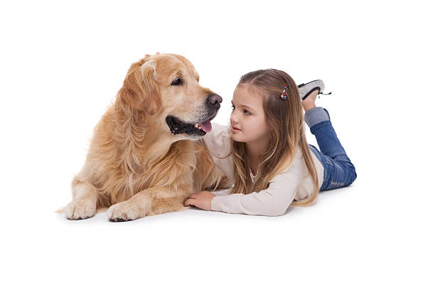 istock Happy girl with her pet dog 518356051