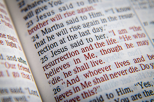 istock Bible text - I AM THE RESURRECTION AND THE LIFE 518356486