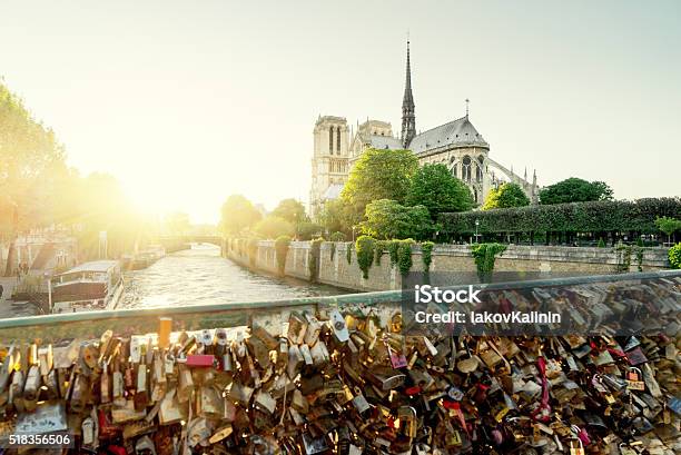 View Of Notre Dame Cathedral In Paris Stock Photo - Download Image Now - Architecture, Bridge - Built Structure, Capital Cities