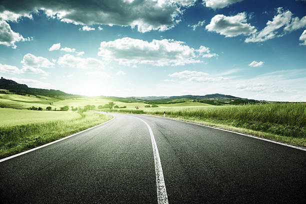 istock asphalt road in Tuscany, Italy 518356696