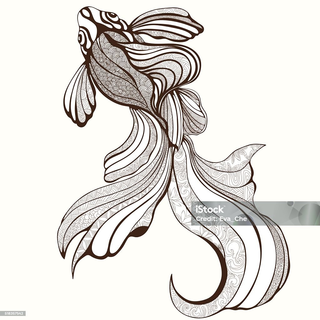 Abstract Line Work Fish Abstract Fish Drawings