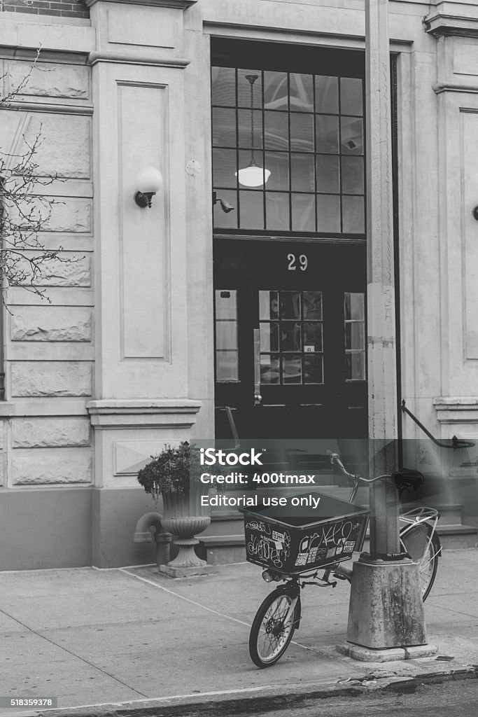Soho Stock Photo - Download Image Now - Bicycle, Black And White
