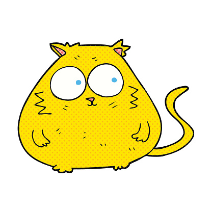 Kucing Gemuk Kartun Ilustrasi Stok - Unduh Gambar Sekarang - Aneh