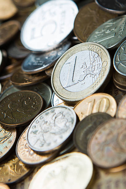 istock one euro coin on russian roubles coins 518367198