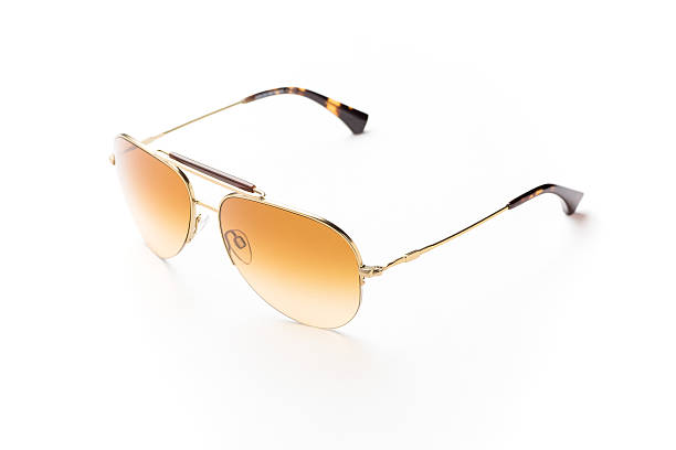 istock Stylish brown sunglasses isolated on white background cutout 518368288