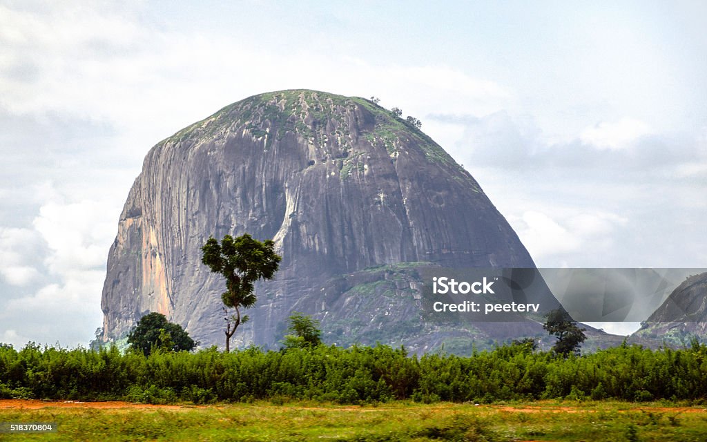 Zuma Rock - landmark of Nigeria. Zuma Rock is a large monolith near Abuja. Nigeria Stock Photo