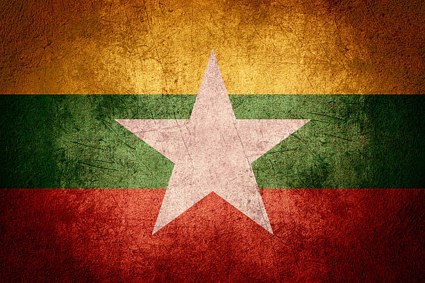 istock flag of Burma 518370876