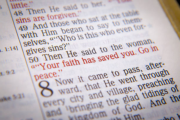 istock Bible text - YOUR FAITH HAS SAVED YOU 518372882