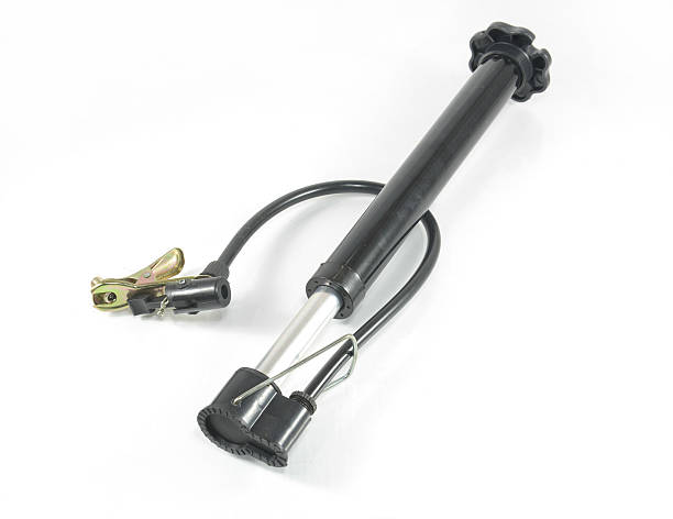 istock Tire pump manual air pump against white background 518380605