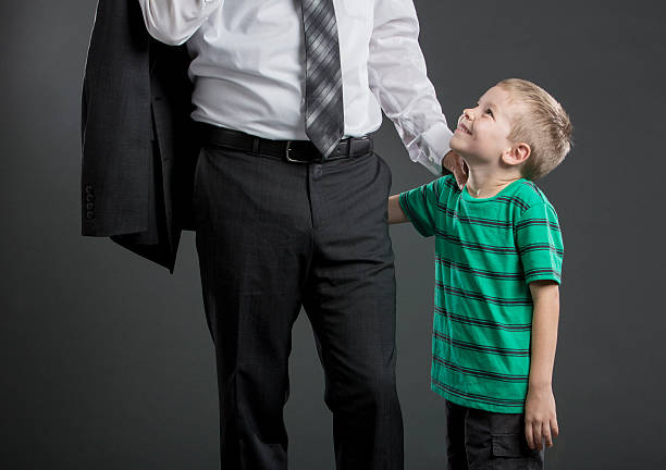 istock Little Boy Excited to See His Father 518381666