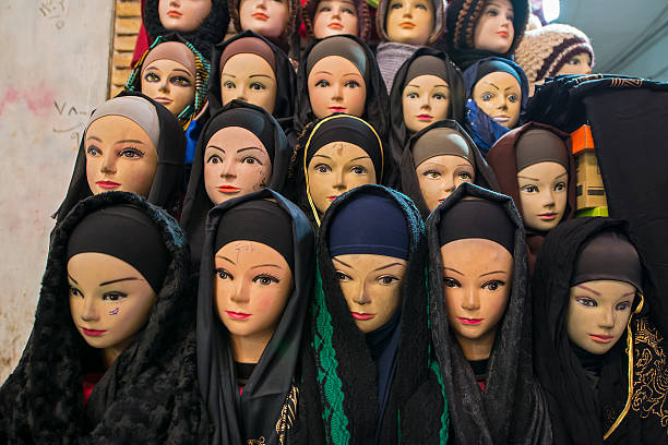 istock Various headscarfs (hijab) in a bazaar shop, Iran 518382442
