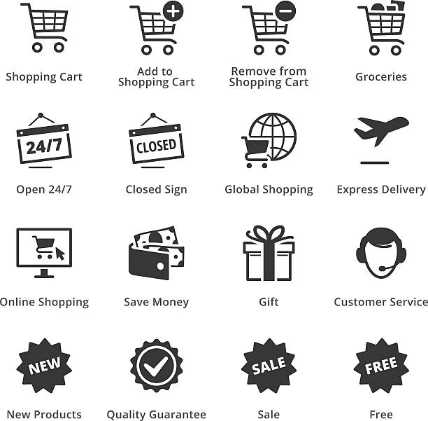 e-commerce-icons-set 2 - overnight delivery stock-grafiken, -clipart, -cartoons und -symbole