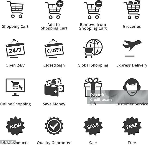 Ecommerce Icons Set 2 Stock Illustration - Download Image Now - Online Shopping, Icon Symbol, Free of Charge