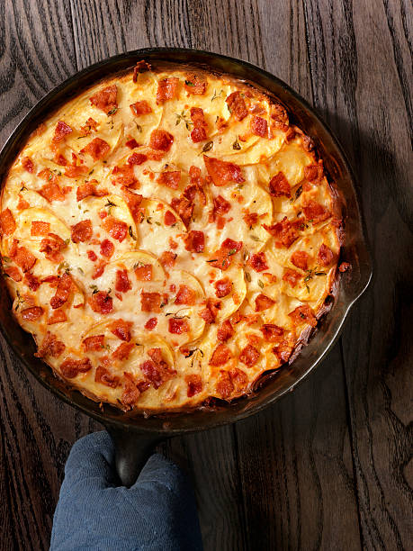 istock Skillet baked, Scalloped Potatoes with Bacon 518383408