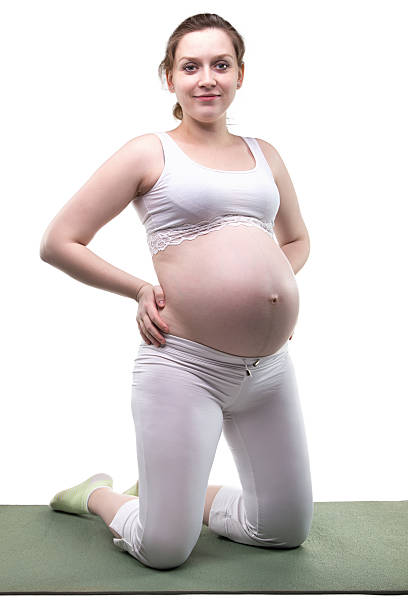 istock Pregnant smiling happy woman 518385178