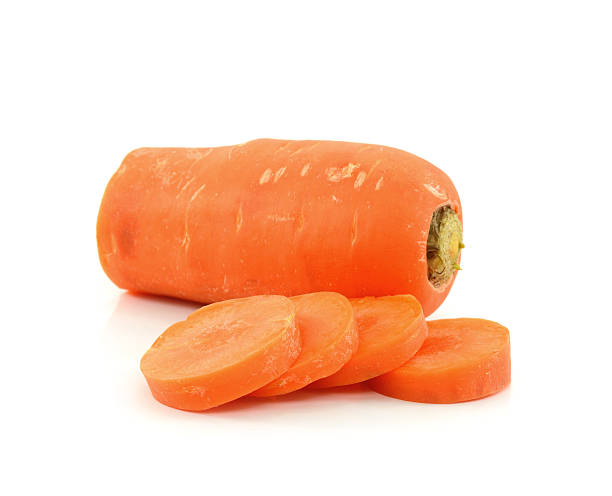 istock Sliced carrot isolated on white 518393688