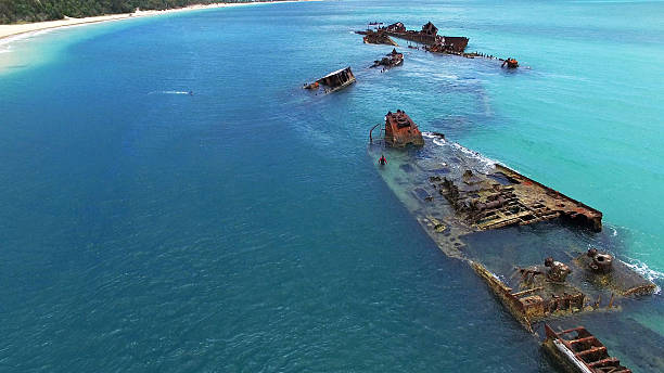 istock Tangalooma Shipwrecks from above 518395788