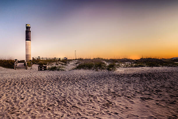 istock Oak Island Lighthouse viewed from the beach 518396216