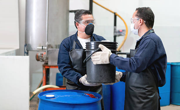 istock Men working at a chemical factory 518399048