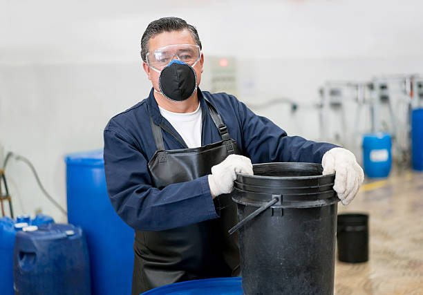 istock Man working at a chemical factory 518399108