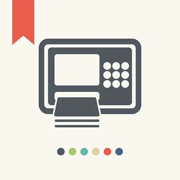 Vector illustration of ATM icon