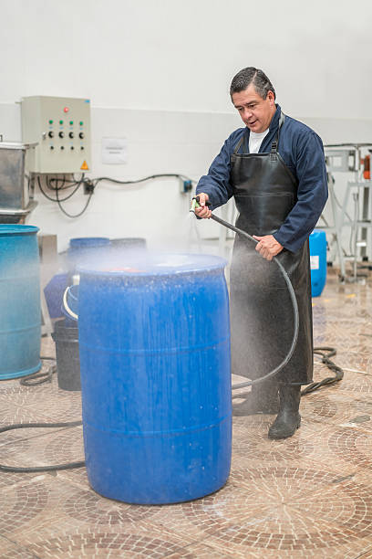 istock Man working at a chemical factory 518399218