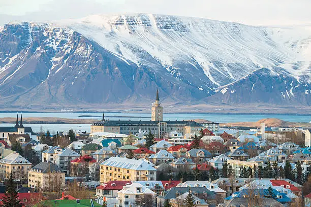 Photo of Reykjavik the capital city of Iceland.